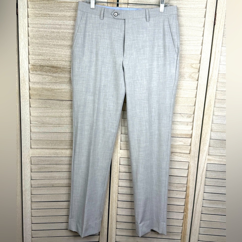 GROOMS CLUB (MARC ENZO) Men's Premier Flex Suit/Dress Pants Silver